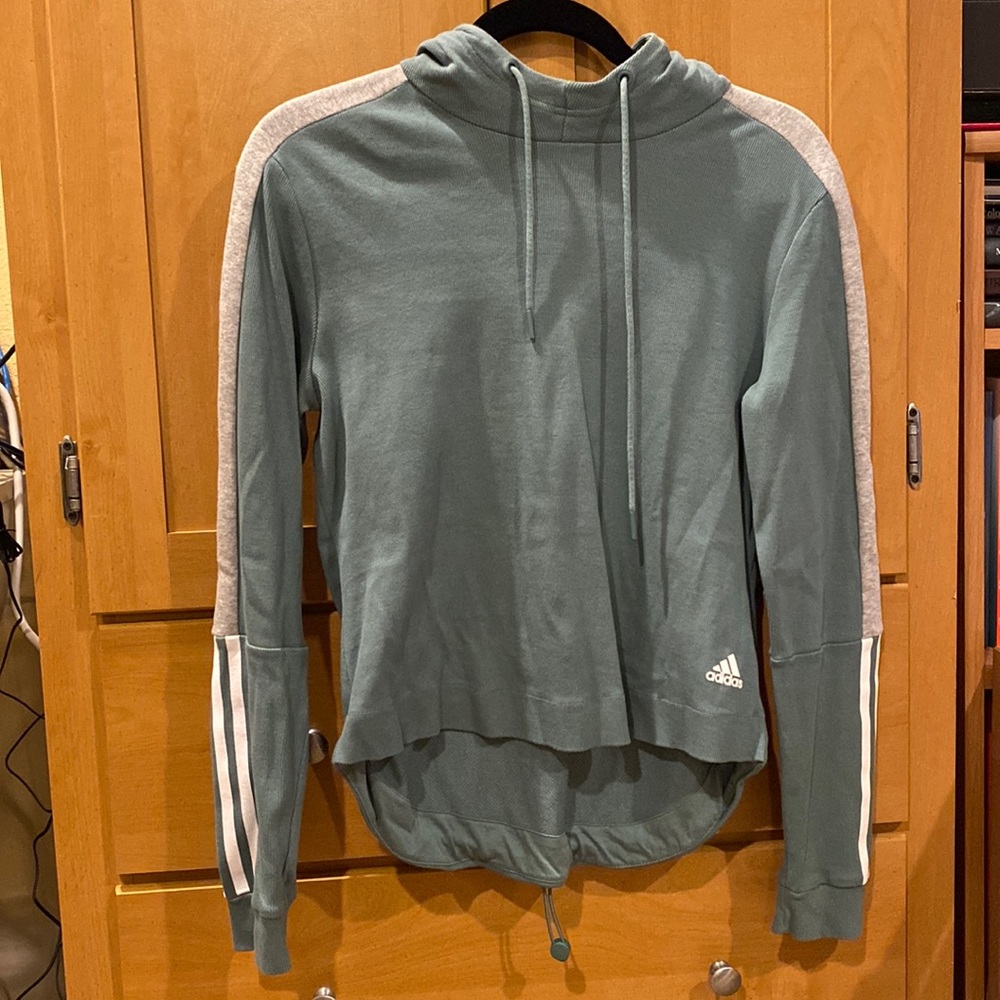 Athletic Adidas long sleeve with hood
